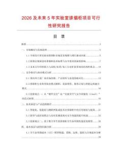 2026及未來5年實驗室排煙柜項目可行性研究報告