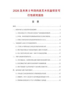 2026及未來5年四向進叉木托盤項目可行性研究報告