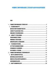 中國閥門鑄件精密成型工藝改進與成本優(yōu)化研究報告
