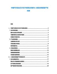 中國汽車雷達芯片抗干擾算法突破與L級自動駕駛量產時間表