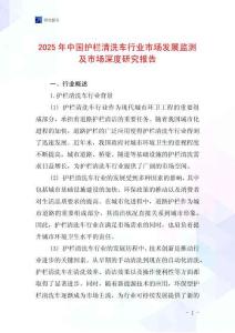 2025年中國護欄清洗車行業(yè)市場發(fā)展監(jiān)測及市場深度研究報告