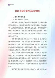 2025年碳纖維市場研究報告