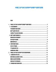 中國工業氣體行業特種氣體國產化替代進程