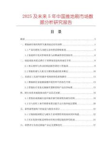 2025及未來5年中國推地刷市場數(shù)據(jù)分析研究報(bào)告