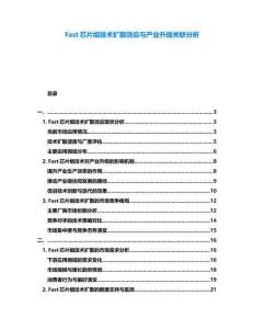 Fast芯片組技術(shù)擴(kuò)散效應(yīng)與產(chǎn)業(yè)升級關(guān)聯(lián)分析