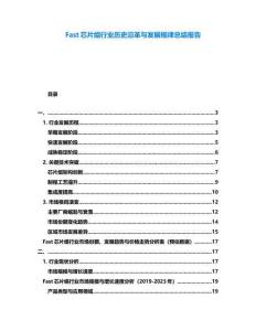 Fast芯片組行業(yè)歷史沿革與發(fā)展規(guī)律總結(jié)報(bào)告