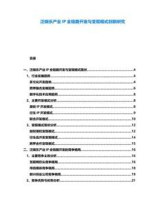泛娛樂產業IP全鏈路開發與變現模式創新研究