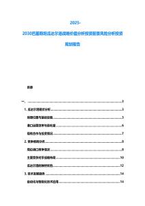 2025-2030巴基斯坦瓜達爾港戰略價值分析投資前景風險分析投資規劃報告