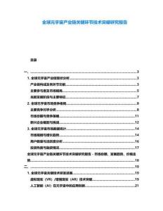 全球元宇宙產業鏈關鍵環節技術突破研究報告