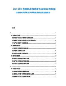 2025-2030白銀黃色黃色黃色圖書出版物行業市場發展綜述行政保護知識產權戰略法律法規完善規劃