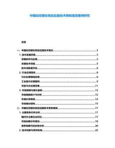 中国动态膜生物反应器技术降耗增效案例研究