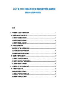 2025至2030中国水滑石行业市场深度研究及发展前景投资可行性分析报告