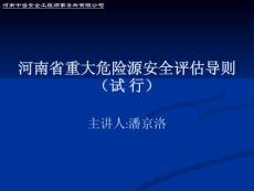 [工程科技]河南省重大危險(xiǎn)源安全評(píng)估導(dǎo)則