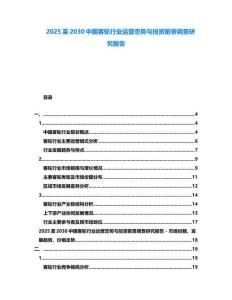 2025至2030中国客轮行业运营态势与投资前景调查研究报告