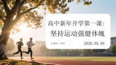 高中新年開學第一課：堅持運動強健體魄