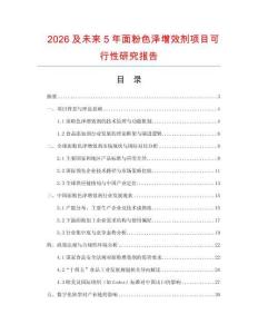 2026及未來5年面粉色澤增效劑項目可行性研究報告