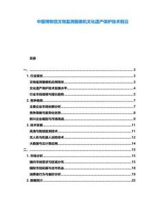 中國博物館文物監(jiān)測攝像機(jī)文化遺產(chǎn)保護(hù)技術(shù)前沿