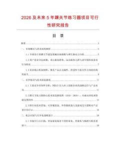 2026及未來5年踝關(guān)節(jié)練習(xí)器項目可行性研究報告