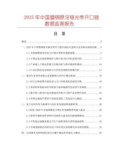 2025年中國塑鋼原牙銀光帶開口鏈數據監測報告