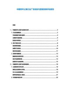 中國青年公寓行業(yè)廣告投放與營銷效果評估報告