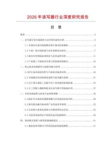 2026年讀寫器行業深度研究報告