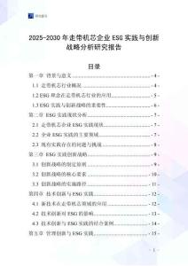 2025-2030年走帶機芯企業ESG實踐與創新戰略分析研究報告