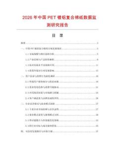 2026年中國PET鍍鋁復合棉紙數據監測研究報告