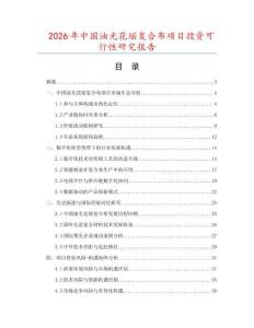 2026年中國油光花瑤復(fù)合布項目投資可行性研究報告