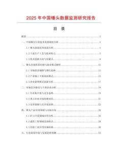 2025年中國錘頭數據監測研究報告
