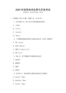 2025年信息技術應用與開發考試