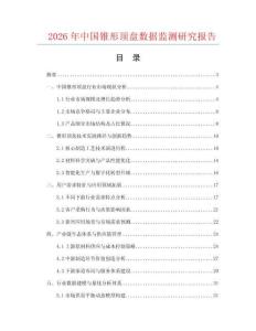 2026年中國錐形頂盤數據監測研究報告