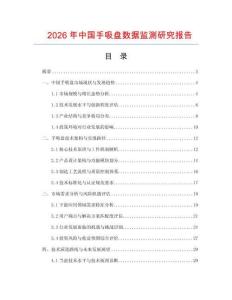2026年中国手吸盘数据监测研究报告