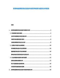 家用電磁兼容測試設(shè)備市場競爭格局與趨勢分析報告