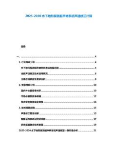 2025-2030水下地形探測船聲吶系統聲速修正計算