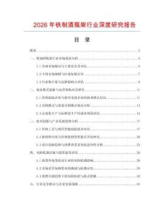 2026年鐵制酒瓶架行業深度研究報告