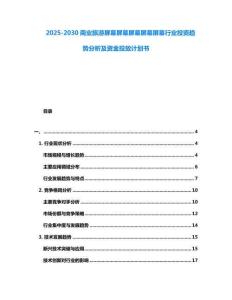 2025-2030商業旅游屏幕屏幕屏幕屏幕屏幕行業投資趨勢分析及資金投放計劃書