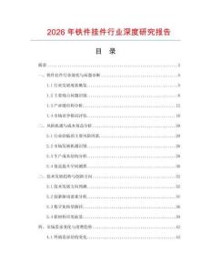 2026年铁件挂件行业深度研究报告