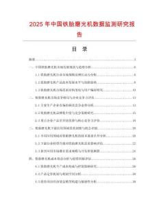 2025年中國鐵胎磨光機數(shù)據(jù)監(jiān)測研究報告