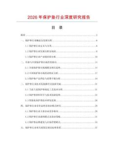 2026年保護(hù)墊行業(yè)深度研究報(bào)告