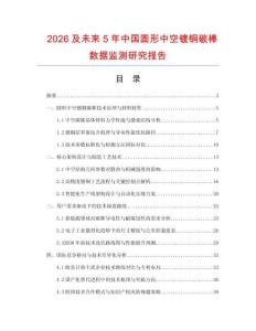 2026及未來5年中國圓形中空鍍銅碳棒數據監測研究報告