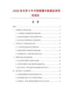 2026及未來5年中國敞篷車數據監測研究報告