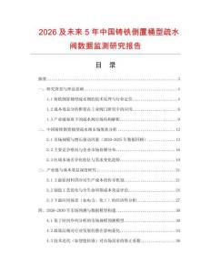2026及未來5年中國鑄鐵倒置桶型疏水閥數(shù)據(jù)監(jiān)測研究報告