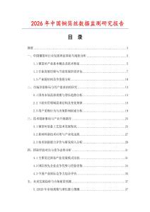 2026年中國銅箔絲數(shù)據(jù)監(jiān)測研究報告