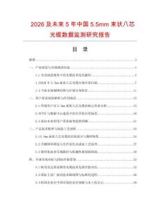 2026及未來5年中國5.5mm束狀八芯光纜數(shù)據(jù)監(jiān)測研究報(bào)告