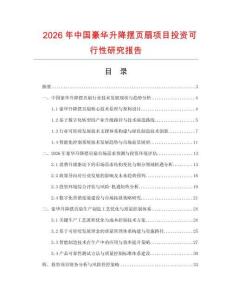 2026年中國(guó)豪華升降擺頁(yè)扇項(xiàng)目投資可行性研究報(bào)告