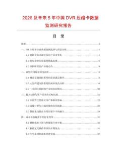 2026及未来5年中国DVR压缩卡数据监测研究报告