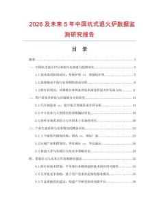 2026及未來(lái)5年中國(guó)坑式退火爐數(shù)據(jù)監(jiān)測(cè)研究報(bào)告