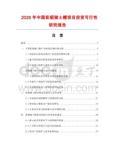 2026年中國彩貂騎士帽項目投資可行性研究報告