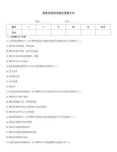 懸崖墜落測試題及答案大全