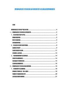 跨境電商支付系統(tǒng)安全風險防范與合規(guī)運營策略報告